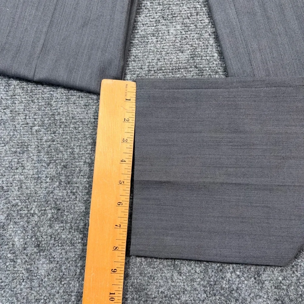 LRL Ralph Lauren Wool Dress Pants Mens 34x34 Herringbone Grey Preppy Office